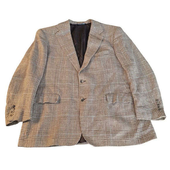 Vintage Polo Ralph Lauren Linen Silk Sport Coat Blazer 43R USA Union Ivy League